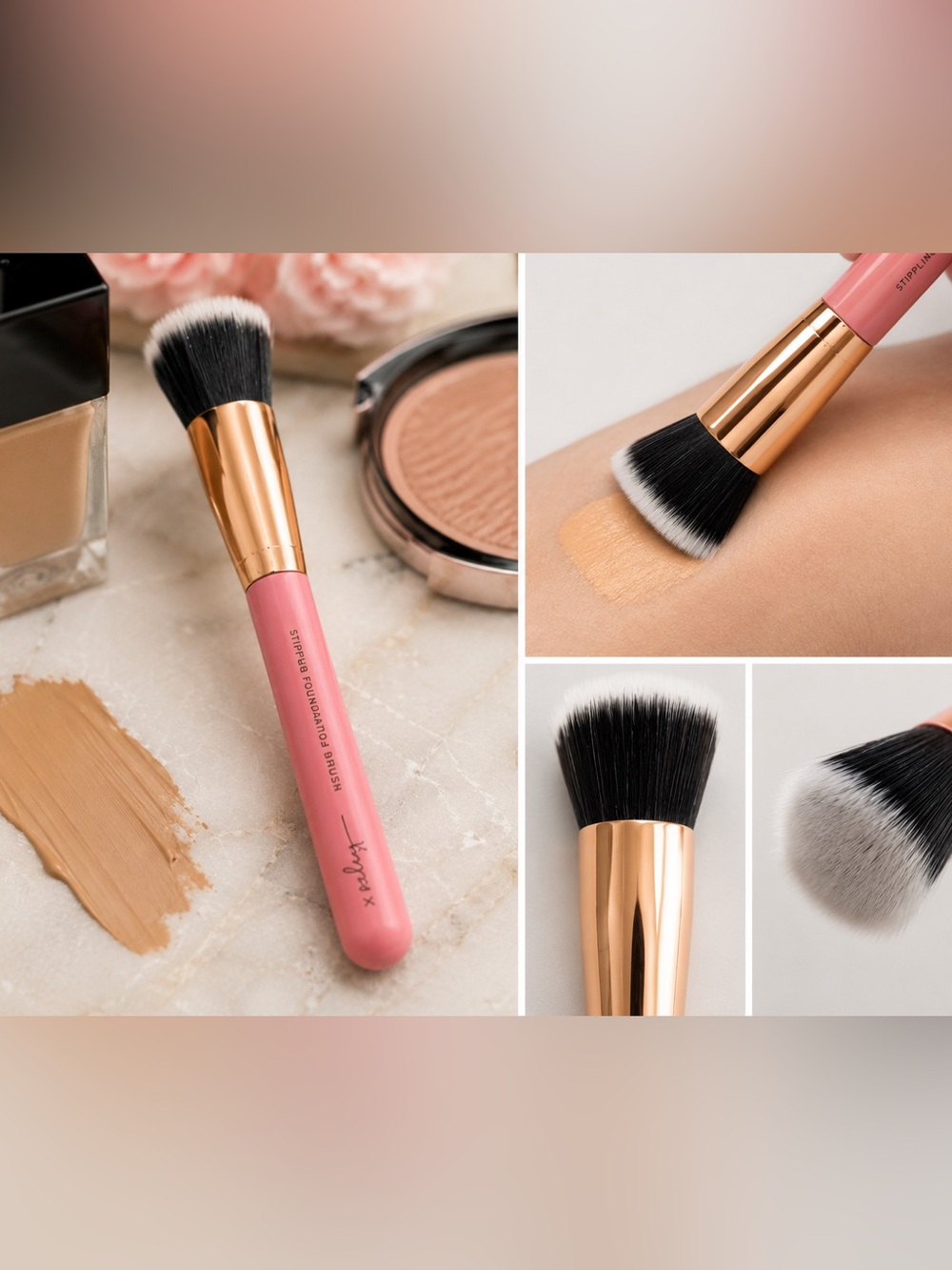 Mally XO Stippling Foundation Brush Set of 5 NIP ✨ - Picture 2 of 4